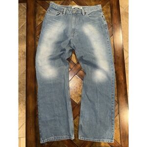 Vintage Express Jeans Mens 32x31 Blue Boot Cut Precision Fit Whiskered Western
